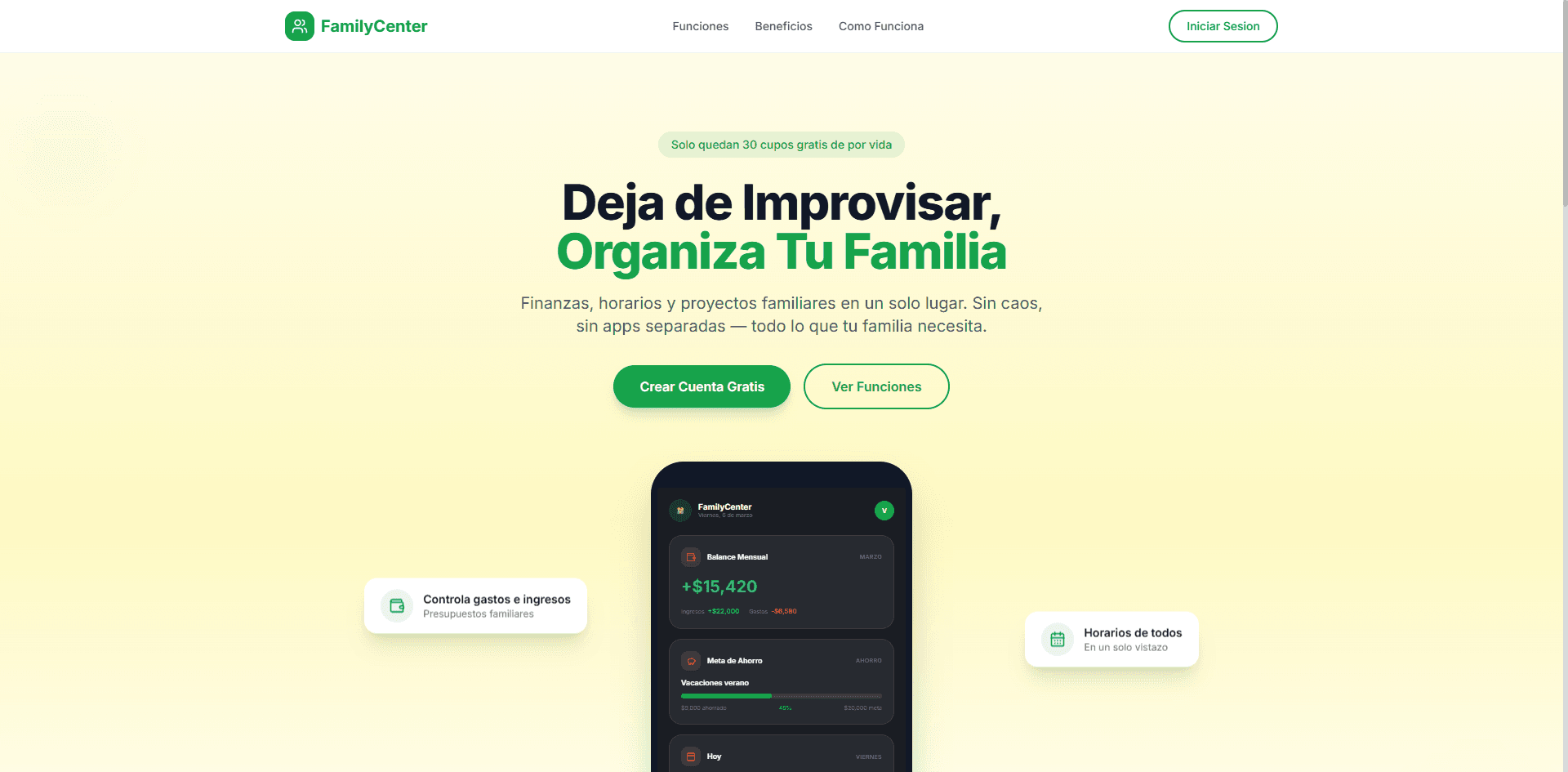 FamilyCenter - Hub de Organizacion Familiar - 1